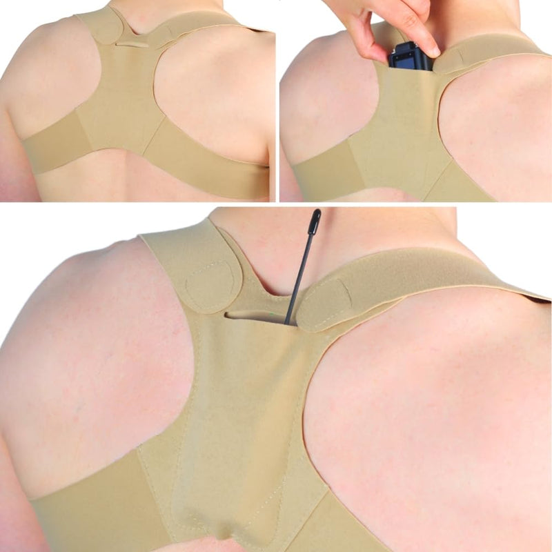 URSA Back Strap - Secure Microphone & IEM Pack Harness (Beige, Large) Beige