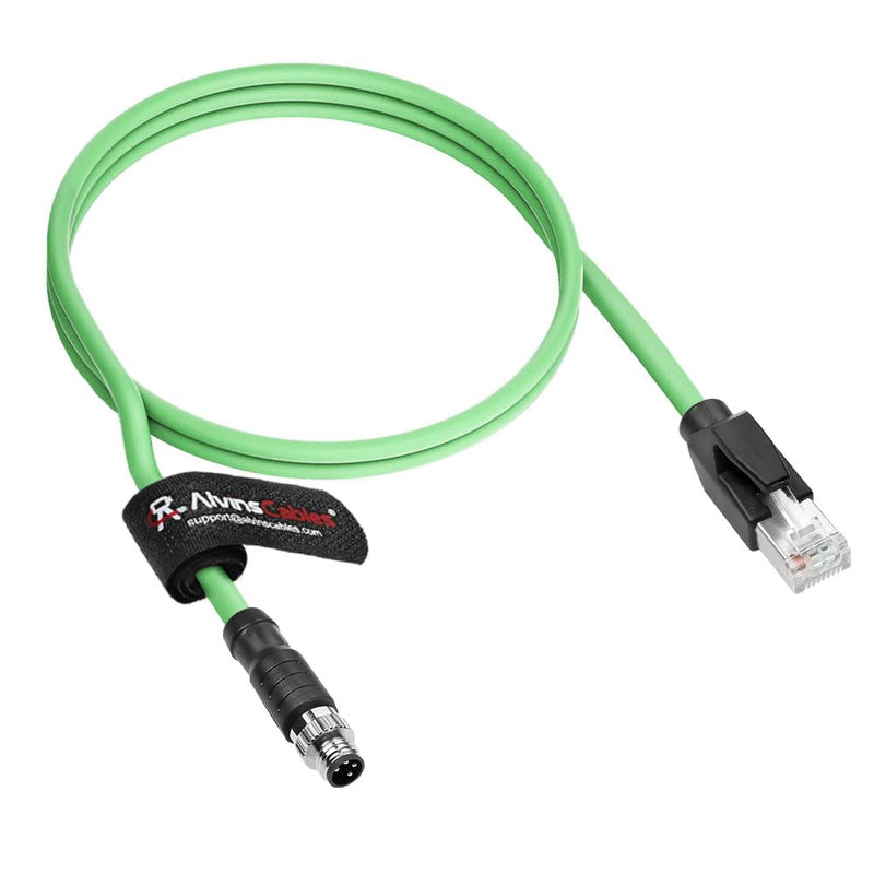 Alvin's Cables M8 A-Code 4 Pin Male to RJ45 Ethernet Cable Cat5e High-Flex Shielded for Beckhoff ZK1090-3191 Industrial Automation EtherCAT Fieldbus 33ft/10m 10M