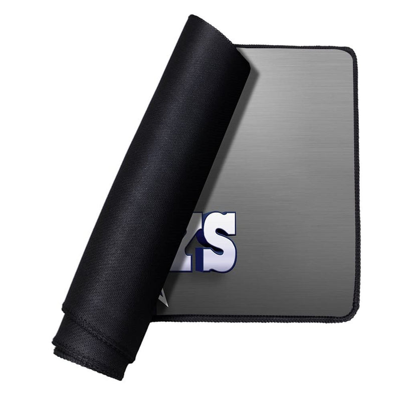 Large Gaming Mouse Pad,Stitched Edges Extended Mousepad with Non-Slip Rubber Base for Laptop Computer Desktop Keyboard,Football Fans White Blue Design Mat
