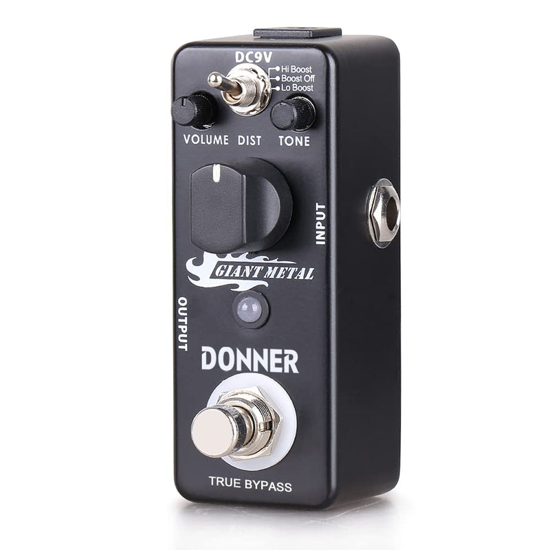 [AUSTRALIA] - Donner Giant Metal Distortion Pedal -Boost Distortion for Electric Guitar, 3 Modes True Bypass Black Distortion 