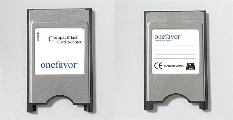 Onefavor Compact Flash to PCMCIA Ata Adapter CF to PC Card Adapter PCMCIA Ata Adapter for Cf 2 Card (Come with 4GB CF Memory Card) 4GB Compact Flash to PCMCIA