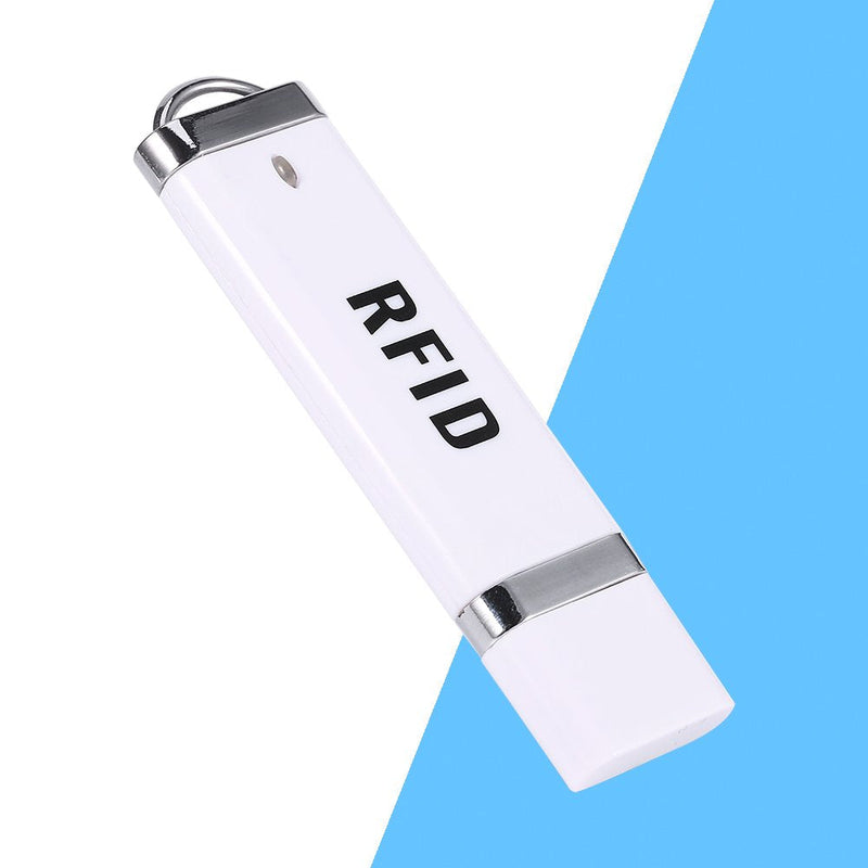 Zer one 125KHz Portable RFID Reader, U Disk Shape ID Card Reader Non-Contact USB Interface Reader Plug&Play for Win XP/Win10/Liunx/Vista/Android-White
