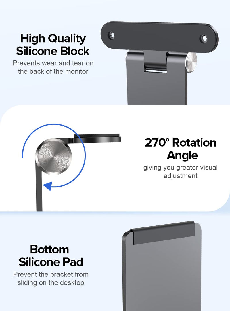 UPERFECT Portable Monitor VESA Stand with Hand Screw for 7-18.5 inch | Freestanding VESA Monitor Desk Mount with Swivel/Tilt/Rotation, Fits Screen with M3/M4*75MM
