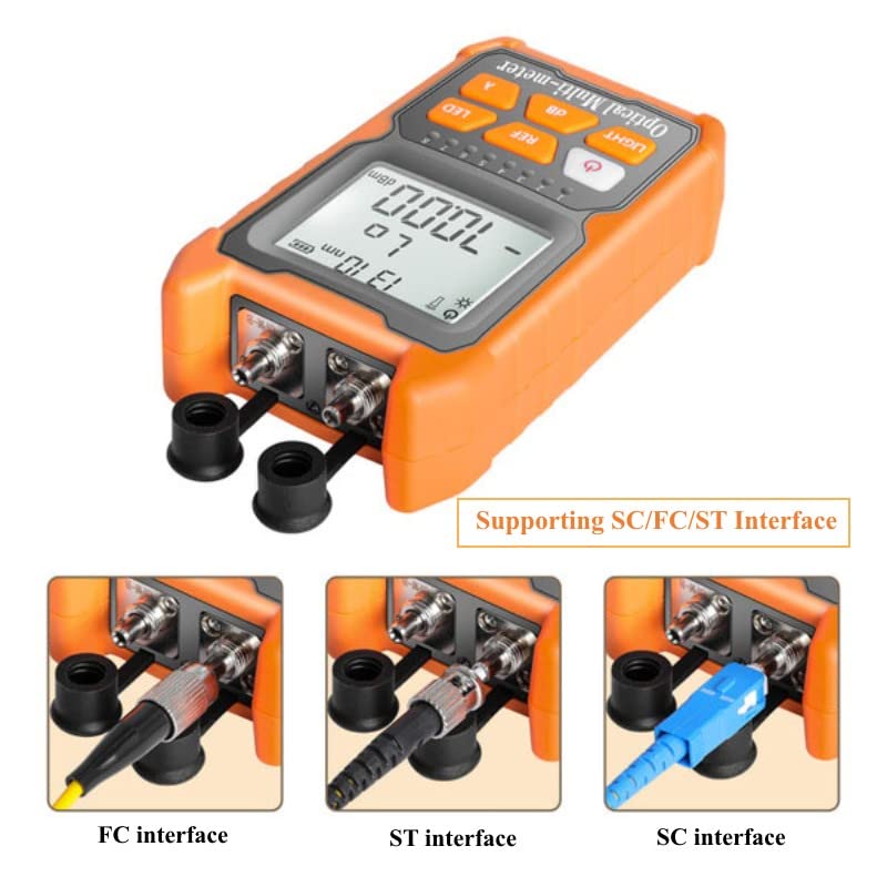[AUSTRALIA] - Hand-held Optical Fiber Power Meter, Fiber Optic Cable Tester for FC/SC/ST Universal Interface,Optical Multi-Meter with 2mW Visual Fault Locator 