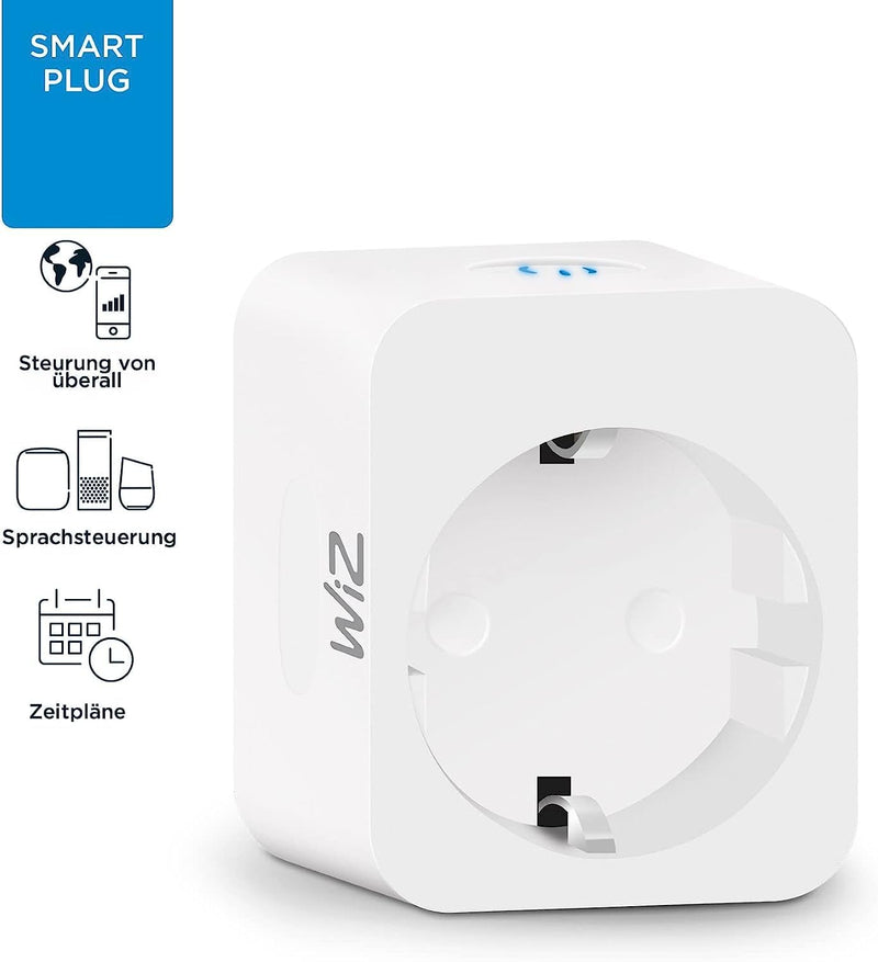 WiZ Smart Plug - Smart Plug - App / Voice Control via Wi-Fi - Single Pack - White Without power consumption meter