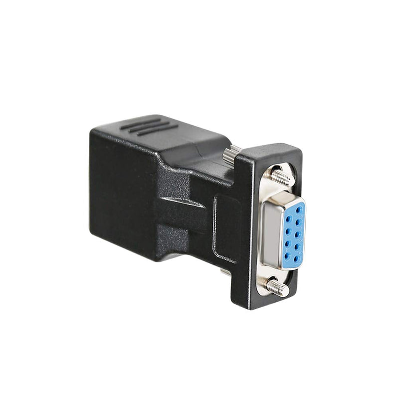 DTECH DB9 to RJ45 Serial Adapter RS232 Female to RJ-45 Female Ethernet Converter Compatible with Standard 9 Pin RS-232 Devices DB9 female to RJ45