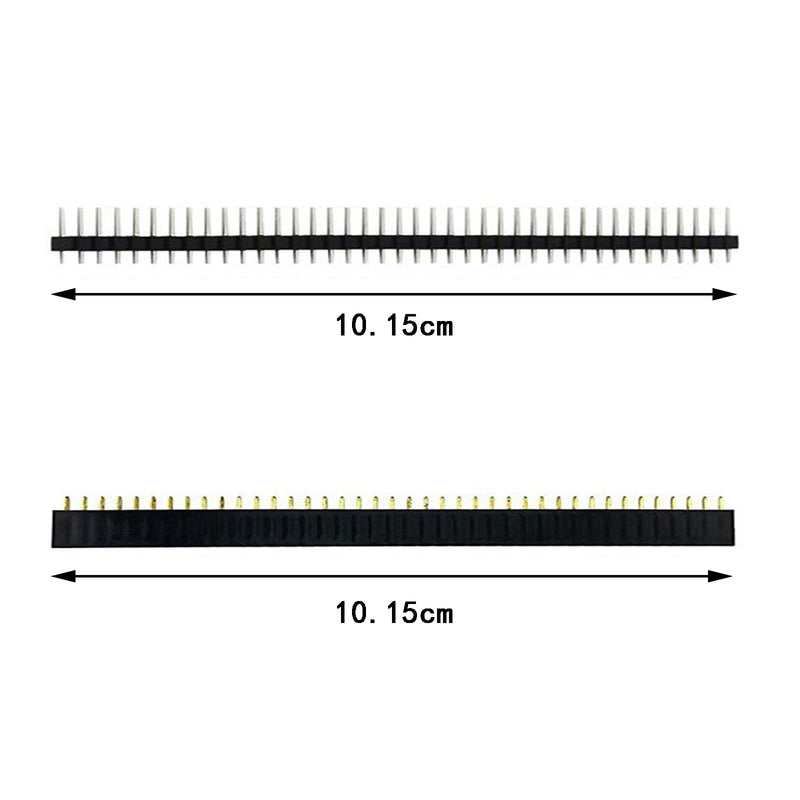 Pack of 50 2.54 mm Breakaway Board 40 Pin Connector Header Male and Female Pin Header PCB Soldering Pin Solder Pins Hole Grid Board for Arduino Prototype Shield