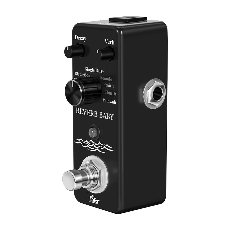 ISET Digital Reverb Guitar Pedal with 9 Modes Guitar Effect Pedal for Electric Guitar Bass True Bypass