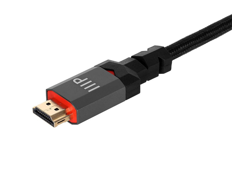 Monoprice 8K Certified Ultra High Speed HDMI Cable - 25 Feet - Black | Braided - HDMI 2.1, 8K@60Hz, 4k@120Hz, 48Gbps, HDR, VRR, CL3 in-Wall Rated