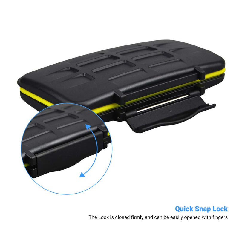 6 Slots CF Card Holder, CF Card Case, Professional Water-Resistant Anti-Shock CF Card Protector Storage for Canon 400D 350D 50D 40D 30D 7D Mark II 7D 5DS R 5D Mark IV III II 1D Mark II Nikon D810 D800 6 Slots for CF Card