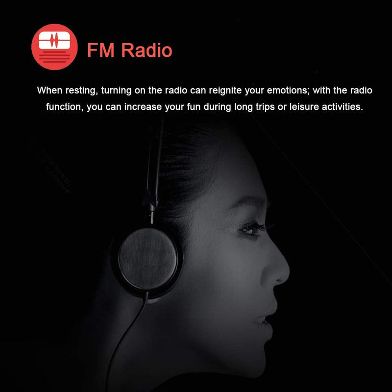 MP3 Player, Music Player with 16GB Micro SD Card, Build-in Speaker/Photo/Video Play/FM Radio/Voice Recorder/E-Book Reader, Supports up to 128GB