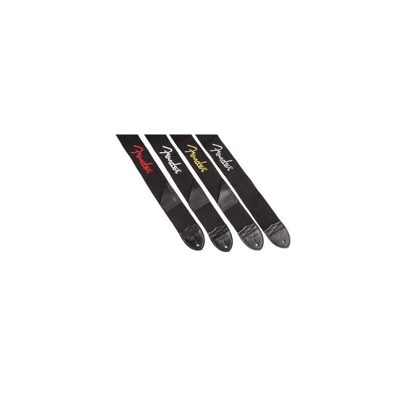 Fender Strap Black With White Logo