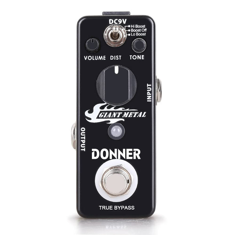 [AUSTRALIA] - Donner Giant Metal Distortion Pedal -Boost Distortion for Electric Guitar, 3 Modes True Bypass Black Distortion 