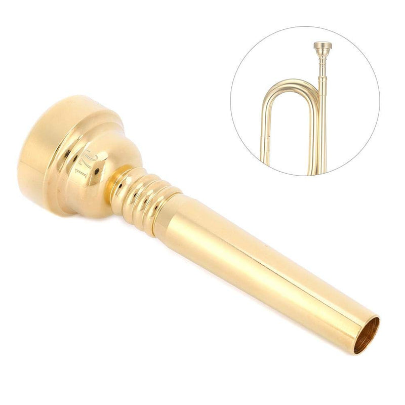 Dilwe Trumpet Mouthpiece 17C Gold Plated Wind Musical Instrument Accessory