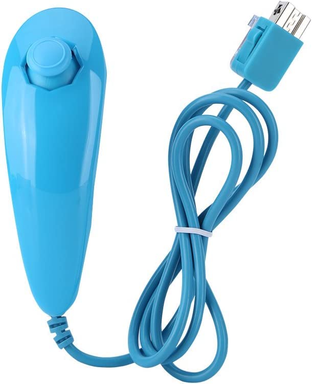 [AUSTRALIA] - Remote Controller for Wii, Wii Remote and Nunchuck Controllers with Silicon Case and Strap for Wii and Wii U (Blue) Blue 