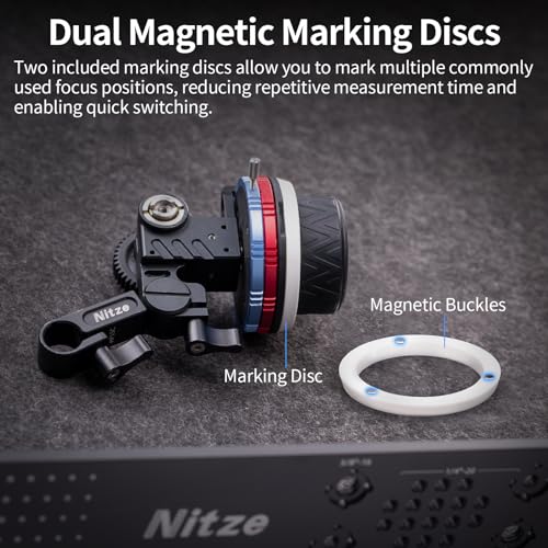 Nitze Mini Follow Focus Kit with 15mm Rod and Rod Clamp - MF15C