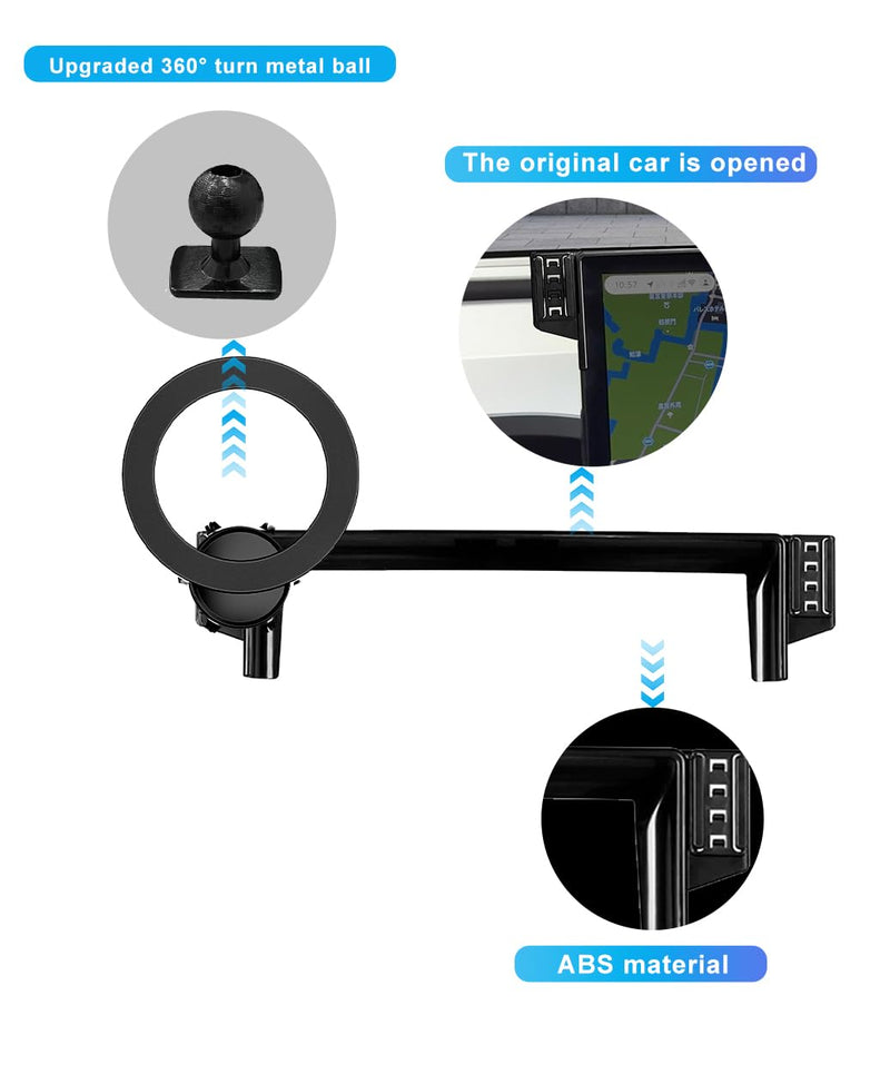 Phone Holder Mount for Toyota RAV4 Accessories 2026 Navigation Screen Car Cell Phone Mount for Toyota RAV4 XSE Limited Hybrid GR Sport Smartphones Interior 360 Degree Rotation(with 12.9-Inch Screen) For Toyota Rav4 2026 (12.9-inch Screen)