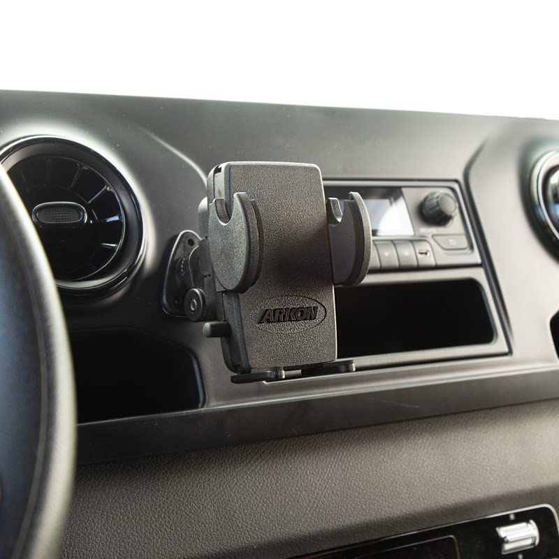 ARKON Mounts - Adhesive Truck & Car Phone Holder | Secure Grip | Versatile Compatibility | Easy Installation | Phone Holder For Car | For iPhone, Samsung, Google, Huawei, Nokia, other Smartphones Mount SM428 Black Standard Packaging