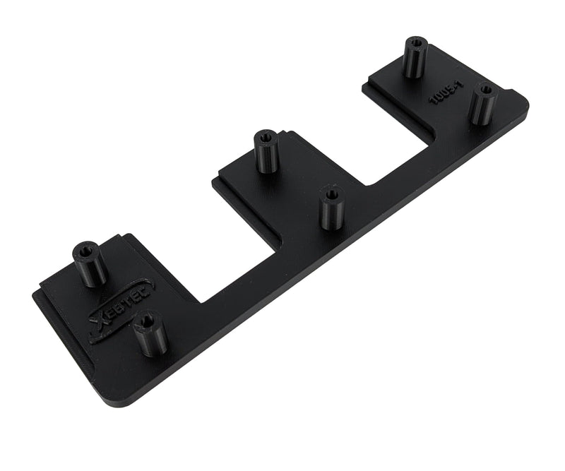 Wall Mount for 3 x Bosch 18 V Batteries Compatible with PBA Batteries from the Green Home & Garden Series - Black - Space Saving & Stable - Made in Germany | Xebtec (for 3 Batteries) für 3 Akkus