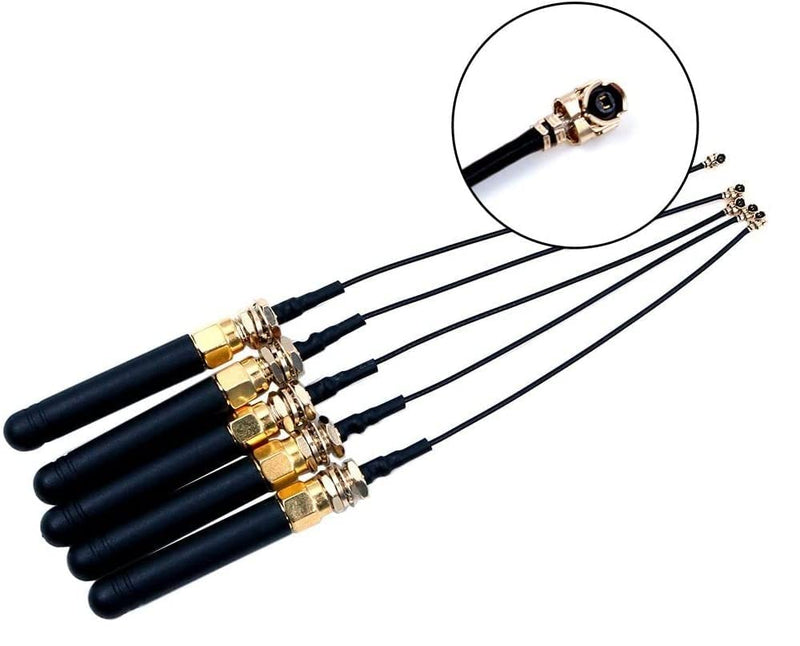 [AUSTRALIA] - Fasizi U.FL IPEX to SMA Connector Antenna 868-915MHz for Lora Board Lora32u4 II Wifi Lora32 Pack of 5 