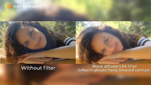 K&F CONCEPT 49mm Black Diffusion 1/4 Filter + Lens Cap
