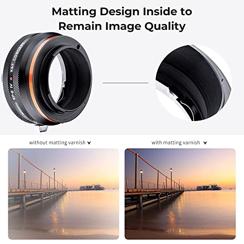 K&F CONCEPT EOS-NEX Lens Mount Adapter Pro, Manual (EF/EF-S) Lens Adapter Compatible with Sony E Mount Camera Body