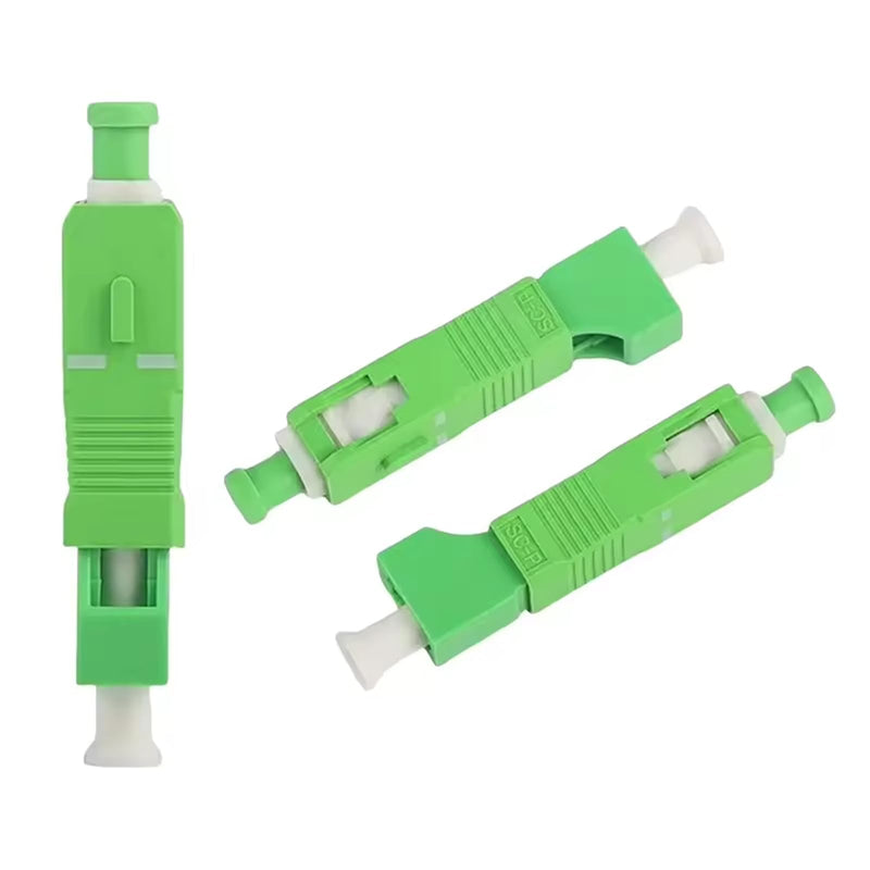 Pack of 2 Fibre Optic Coupling, LC/APC Female to SC/APC Male, SC Male-LC Female, Singlemode Fibre Optic Adapter, Hybrid Fibre Adapter Plug, for Connecting Fibre Optic Communication Devices