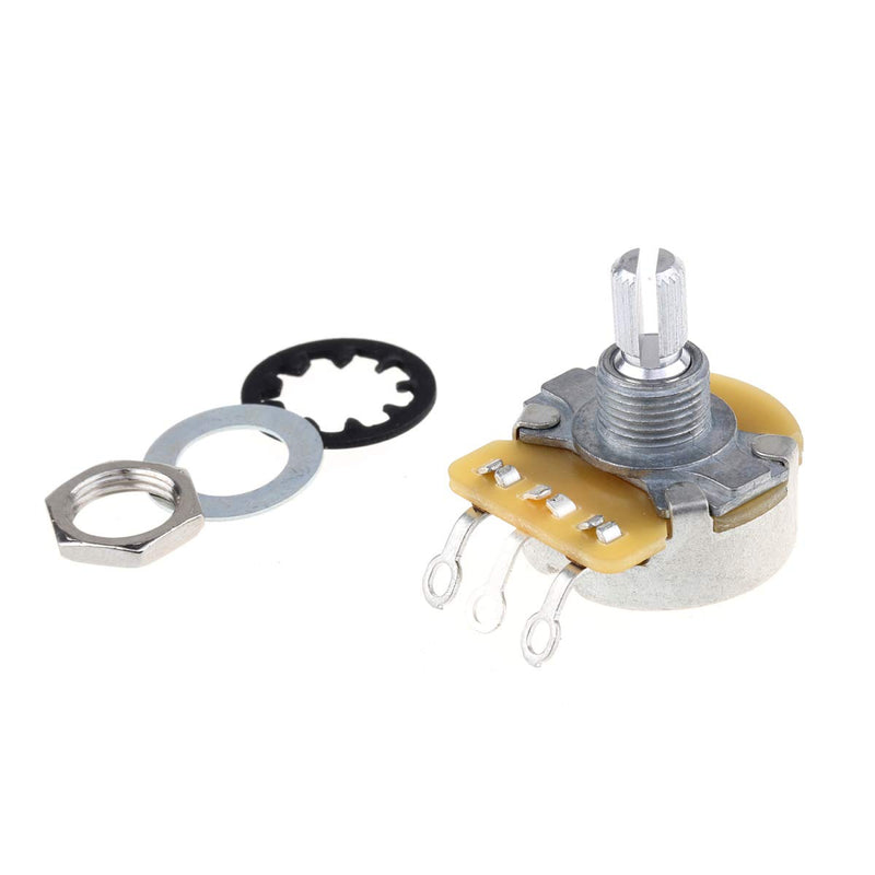 CTS 450 Series A/B250K Guitar Pots Split Shaft Fine 24-Splines Audio/Linear Taper Potentiometers for Electric Guitar/Bass, 10% Tolerance (2 Audio, 2 Linear) 250K Set