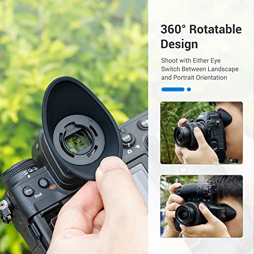 [Updated Version] Z9 Z8 Zf Eye Cup Eyepiece, Camera Viewfinder Eyecup for Nikon Z8 Z9 Zf, Soft Silicone 360 Rotating Extension Oval Design, Replace Nikon DK-33 Eye Cup Replace DK-33 Eyecup