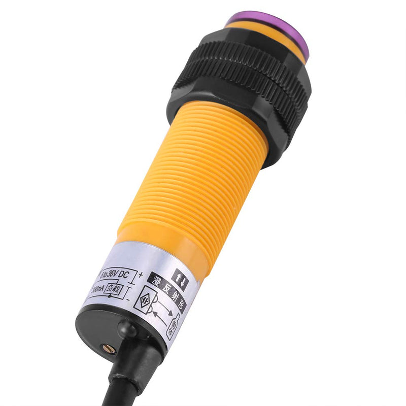 Photoelectric Sensor E18-B03P1 5-30 cm DC 3 Wires 6-36 V PNP IR Infrared Beam Photoelectric Detection Sensor Switch NO + NC with Large Detection Distance
