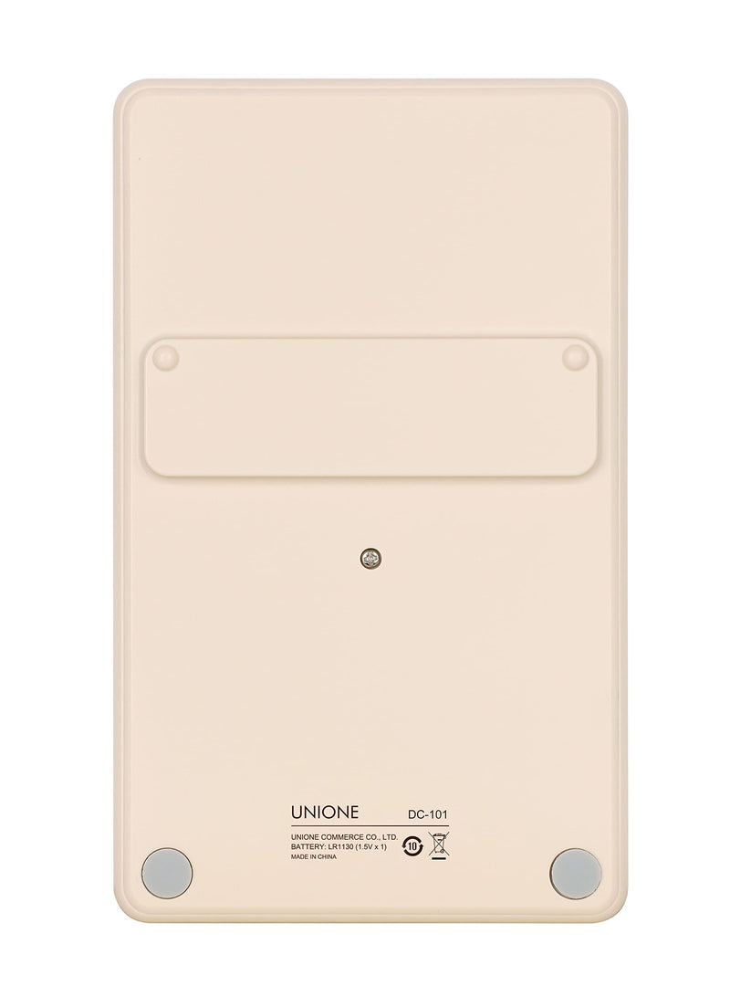 Pocket & Desktop Beige Calculator with a Bright LCD, Dual Power Handheld Desktop. Color. Business, Office, High School