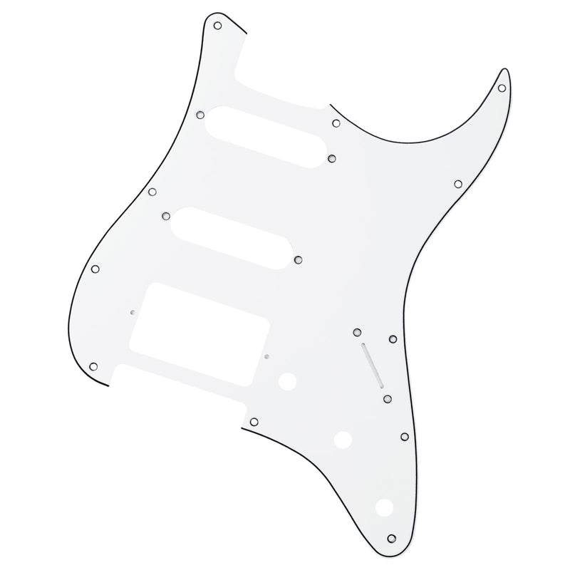 Banworks 3 Ply Strat HSS Pickguard 11-Hole Electric Guitar Pickguard SSH Scratch Plate for USA/Mexican Fender Modern Style Standard Stratocaster ST JT/HB-02 White White/Black/White