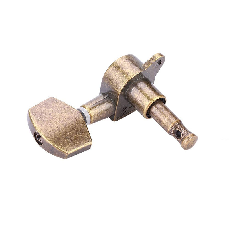 Guitar Tuning Pegs,3L3R Guitar Tuning Pegs Locking Tuners Copper Alloy Machine Heads Button Guitar String Tuning Pegs Machine Heads Tuners Set Performance Accessory