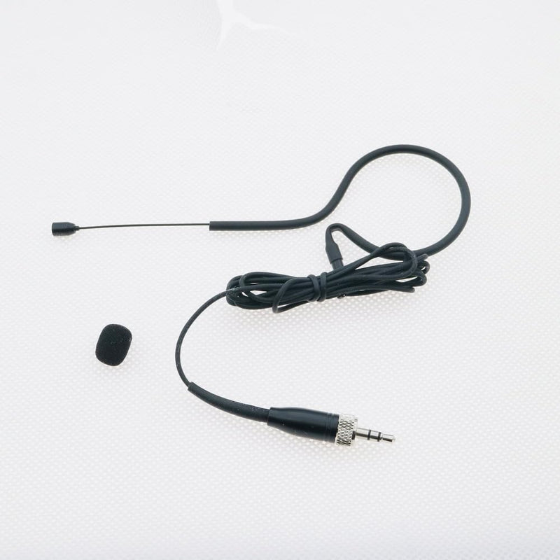 Single earset Headset Microphone for Sennheiser EM100 G2 G3 G4 Wireless HeadMic BeltPack System Omni-Directional Mics B20-Black