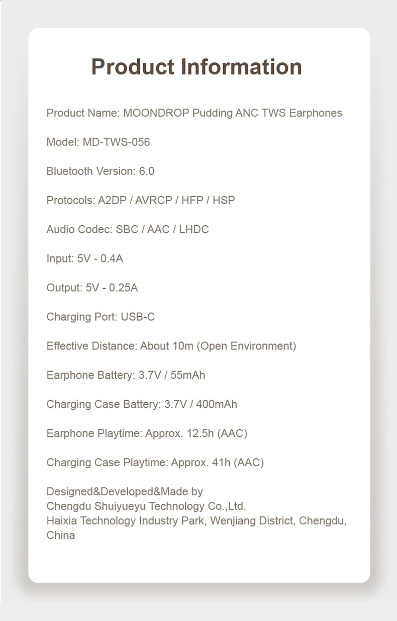 Moondrop Pudding TWS Earphone True Wireless Stereo ANC AI ENC LHDC-V 10mm Dynamic Driver Interactive DSP Bluetooth 6.0 Music Game Dual Mode (Yellow) Yellow