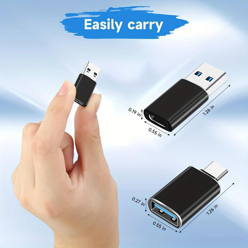 [AUSTRALIA] - SheraF 4 Pack USB to USB C OTG Adapter, 2Pack Type C Female to A Male Charger Converter 2Pack USB C Male to USB 3.0 Female Adapter Thunderbolt 4 Converter iWatch 8 9,15 14 13 Pro Max 