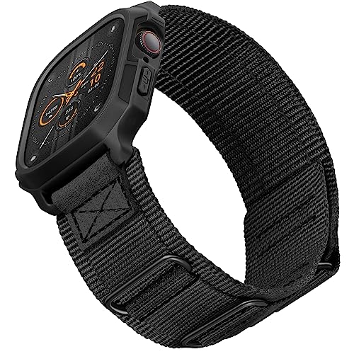 Bundle of the Rugged Nylon Apple Watch Band (Black-BlackTags/Army green)