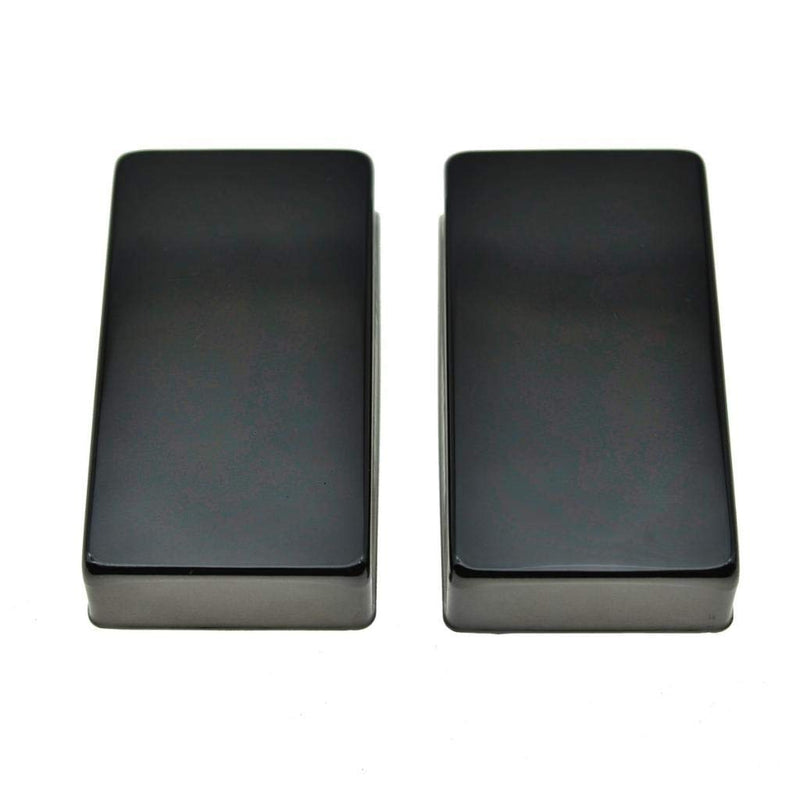 KAISH Set of 2 Sealed Humbucker Guitar Pickup Covers Brass Humbucker Pickup Cover No Holes Black