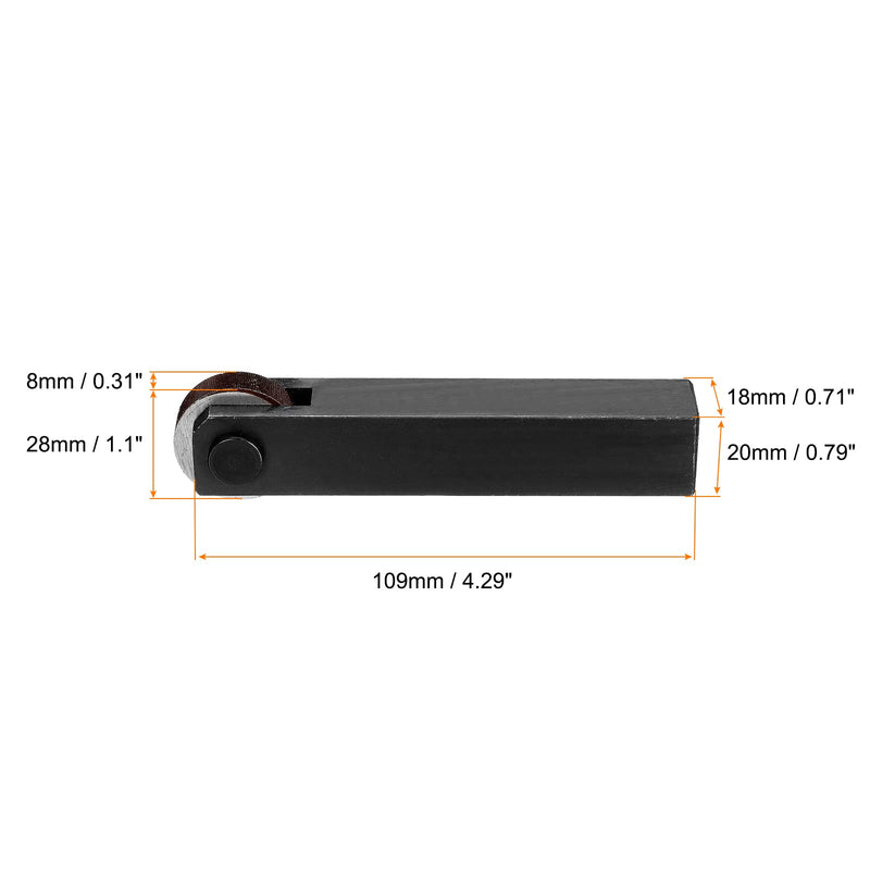 sourcing map Single Straight Knurling Wheel, 0.5mm Pitch High Speed Steel Linear Knurling Tools Set