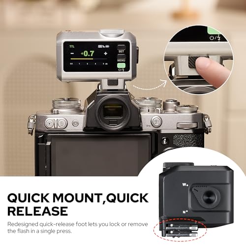GODOX iT30 Pro N TTL mini TTL Wireless Camera Flash Compatible for Nikon Cameras,2.4G Wireless Touchscreen Flash,Built-in Lithium Battery (IT30 PRO N (Silver)) IT30 PRO N (Silver)