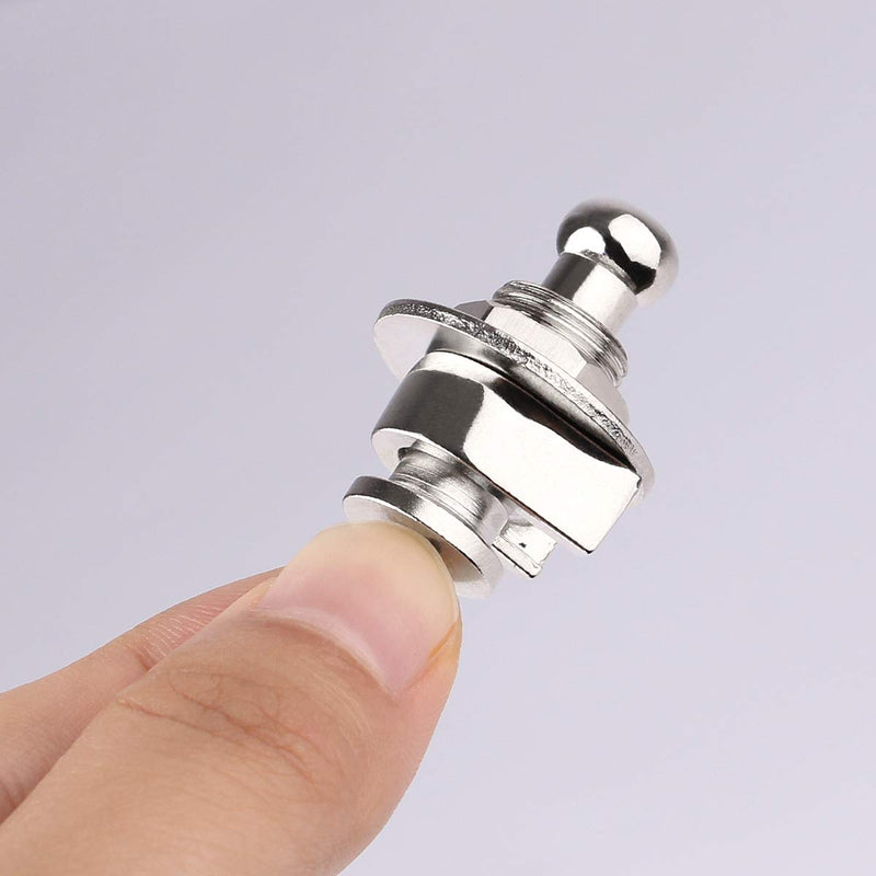 Guitar Strap Locks, Dreokee 2 PCS Silver Guitar Strap Lock Buttons Guitar Strap Locks Set Security Quick Release Strap lock Retainer System Guitar Strap Lock Schaller for Electric,Bass,Acoustic Guitar