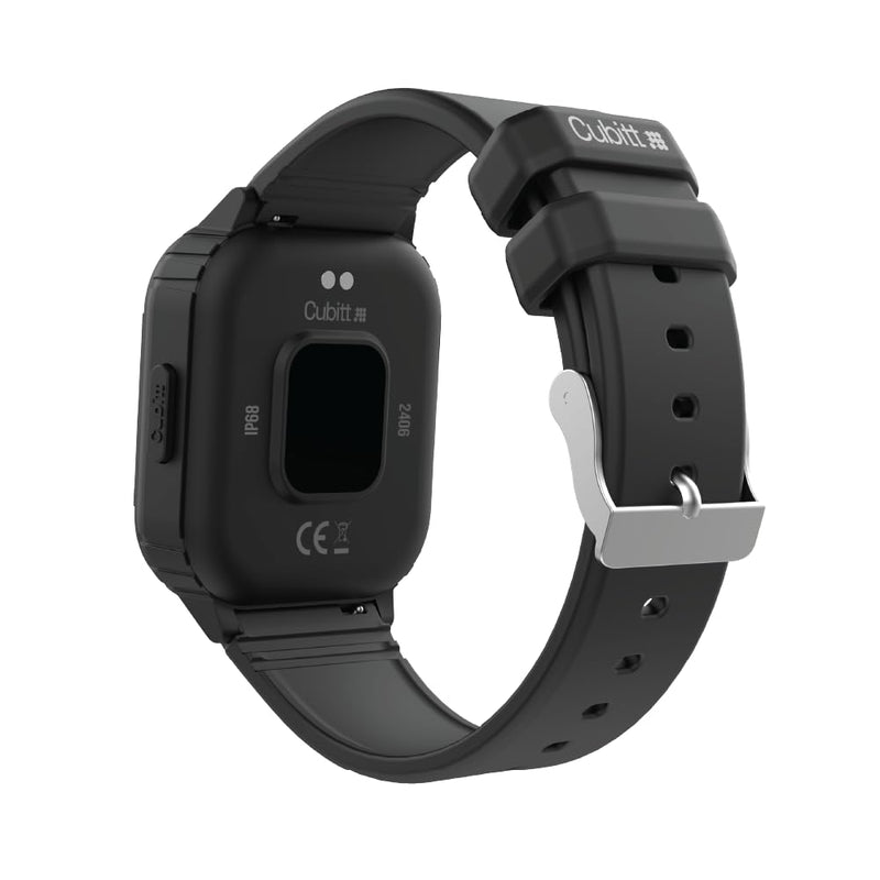 Cubitt Jr. Smartwatch Fitness Tracker, 1.75" AMOLED – Obsidian Black | For Kids and Teens with Games, Step Counter, Sleep Monitor, Heart Rate Monitor, Calculator, Activity Tracking, Waterproof