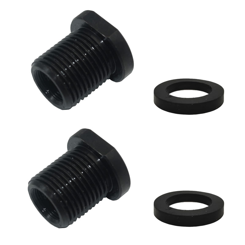 [AUSTRALIA] - 2 Pcs Thread Adapters and Washers, 1/2 * 28-3/4 * 16, Black 