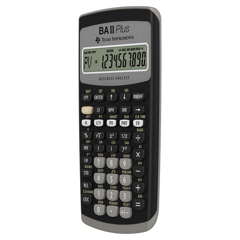Texas Instruments IIBAPL/TBL/3E2 Advanced Financial Calculator BAII Plus Single