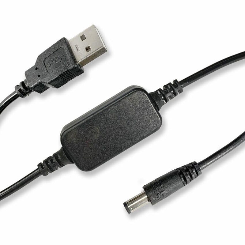 [AUSTRALIA] - USB to 12V Voltage Converter Cable, DC USB 5V to DC (5.5x2.1mm Male) Transformer Power Supply Adapter Cable Charging Cable 1.5m (5V-12V) 5V-12V 
