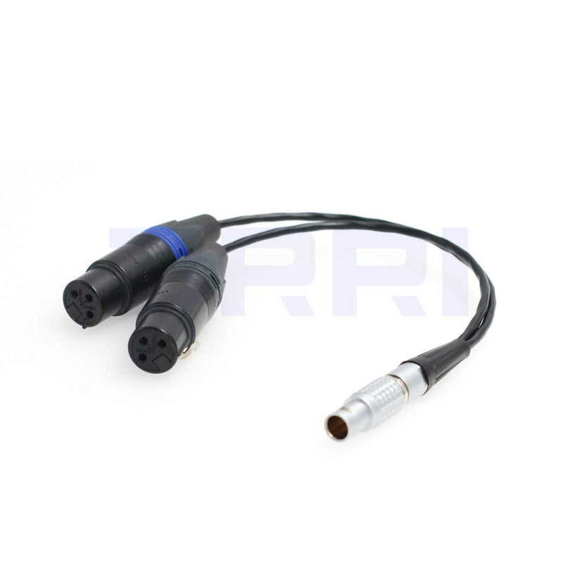 DRRI Atomos 10pin to Dual 3-Pin XLR Breakout Audio Input Cable for Shogun Monitor Recorder Z 10pin-2*XLR