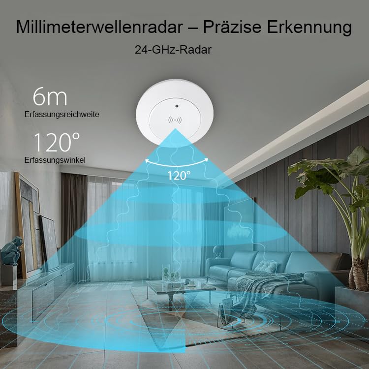 Haozee - Presence Sensor, Zigbee Millimeter Wave Presence Sensor, Intelligent Motion Sensor Light Switch with Auto On/Off, Requires TUYA HUB, Supports Home Assistant