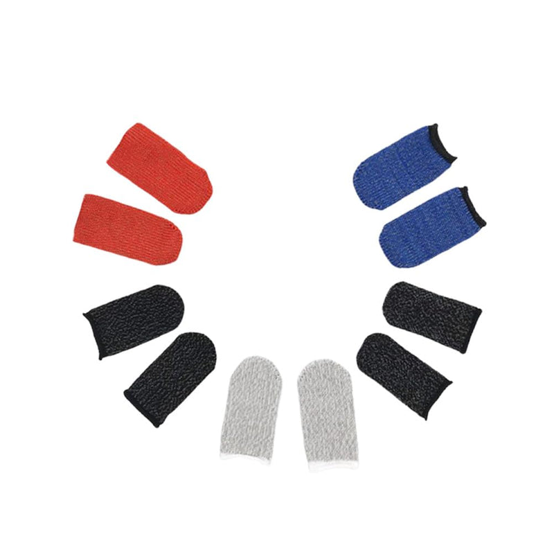 10pcs Ultra-Thin Anti-Sweat Finger Sleeves for Gaming, Touchscreen Compatible Thumb Covers, Non-Slip Phone Game Accessories for Men and Women Random Color