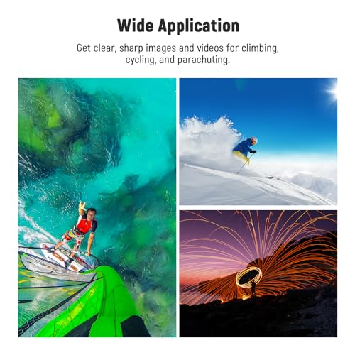 NEEWER 4 Pack ND Filter Kit, Multicoated Neutral Density Lens Filter Set (ND4/8/16/32) with Aluminum Frame & Optical Glass Compatible with GoPro Hero 13/12 / 11/10 / 9 Metal Frame 4 Packs ND
