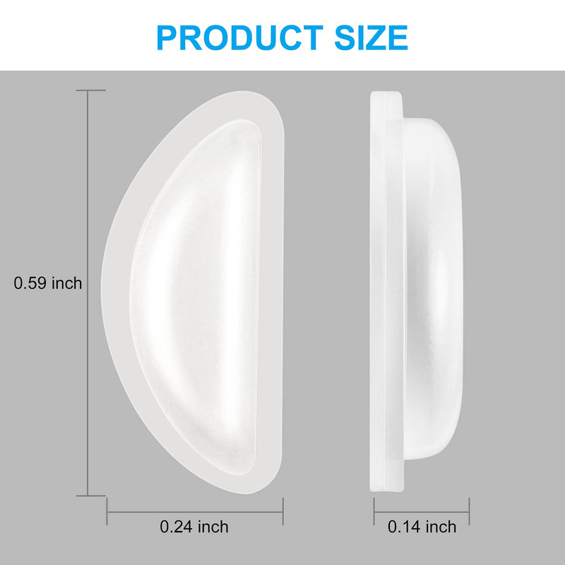 Eyeglass Nose Pads, Soft Silicone Adhesive Glasses Nose Pad, Anti-Slip Heighten Air Chamber Nose Pads for Full Plastic Frames, 10 Pairs (Clear) 10 Clear Pairs